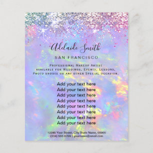 Opal glitter FAUX holografie Flyer