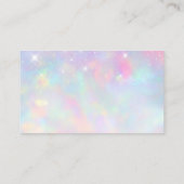 Opal Glitter QR Code Minimalistisch Professioneel Visitekaartje (Achterkant)