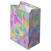 Opal Glitter Rainbow Medium Cadeauzakje (Voorkant Gekanteld)