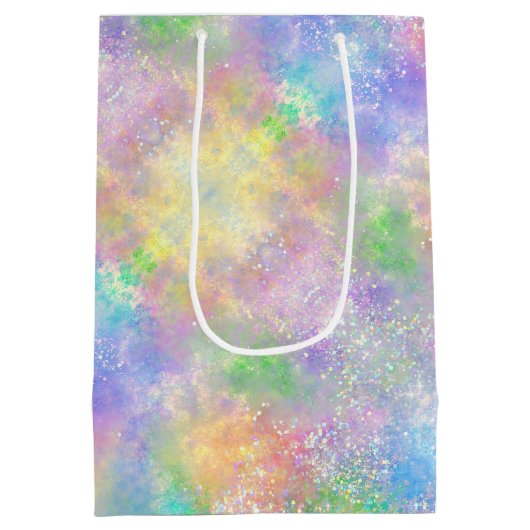 Opal Glitter Regenboog Medium Cadeauzakje (Achterkant)