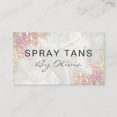 Opal Glitter Spray Tanning Service Visitekaartje (Voorkant)
