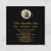 *~* Opal Gold Glitter Lijst Floral Roos Vierkante Visitekaartje (Achterkant)