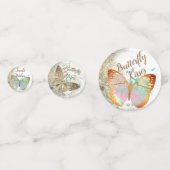 Opal Gouden Iriserende Glitter Vlinders Confetti (Voorkanten)