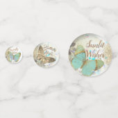 Opal Gouden Iriserende Glitter Vlinders Confetti (Achterkanten)