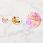 Opal  Gouden Regenboog Glanzende Vlinders Confetti (Achterkanten)