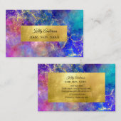 Opal goudtexturen marmer visitekaartje (Voorkant / Achterkant)