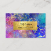 Opal goudtexturen marmer visitekaartje (Voorkant)