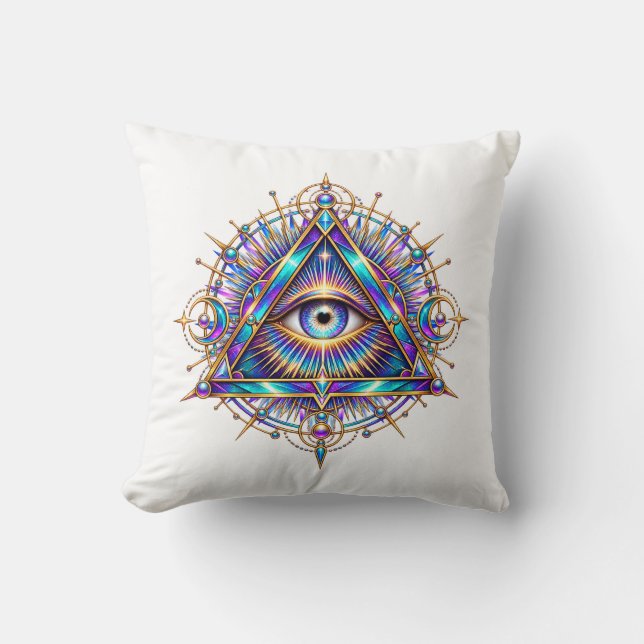 Opal Halo Oog Worp Kussen (Voorkant)