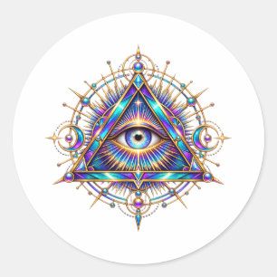 Opal Halo Oogsticker Ronde Sticker
