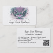 *~* Opal Heart Angel Wings AP78 QR Pastel Visitekaartje (Voorkant / Achterkant)