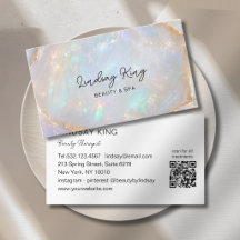Opal Holografische Marmeren Salon QR Code
