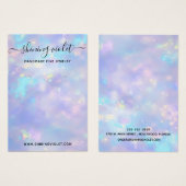 Opal holographic Earning & Ketting Display Visitekaartje (Voorkant /achterkant)