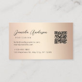 Opal Holographic & Gouden Texturen QR Code Sierade Visitekaartje (Achterkant)