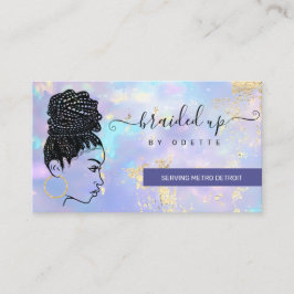 Opal Holographic Hair Braider Stylist Hair Salon B Visitekaartje