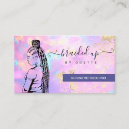 Opal Holographic Hair Braider Stylist Hair Salon B Visitekaartje
