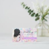 Opal Holographic Hair Braiding Braider Stylist Bus Visitekaartje (Staand voorkant)