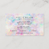 Opal Holographic Hair Braiding Braider Stylist Bus Visitekaartje (Achterkant)