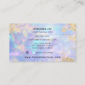 Opal Holographic MUA Beauty Salon Makeup Artist Visitekaartje (Achterkant)