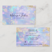 Opal Holographic MUA Beauty Salon Makeup Artist Visitekaartje (Voorkant / Achterkant)