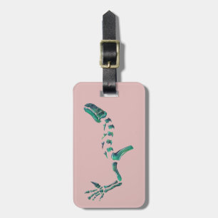 Opal Iguanodon Dinosaur Bagagelabel