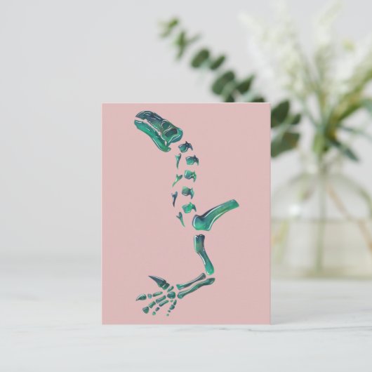 Opal Iguanodon Dinosaur Briefkaart (Staand voorkant)