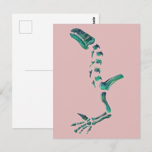 Opal Iguanodon Dinosaur Briefkaart (Voorkant / Achterkant)