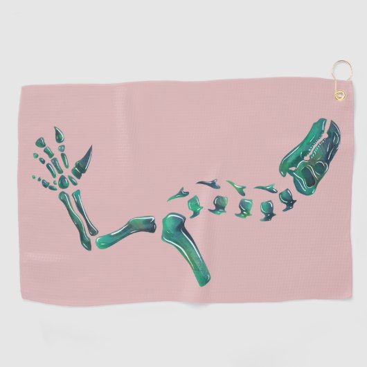 Opal Iguanodon Dinosaur Golfhanddoek (Horizontaal)