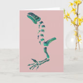 Opal Iguanodon Dinosaur Kaart (Gele Bloem)