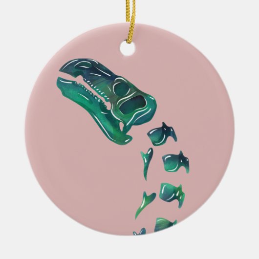 Opal Iguanodon Dinosaur Keramisch Ornament (Voorkant)