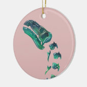 Opal Iguanodon Dinosaur Keramisch Ornament (Links)