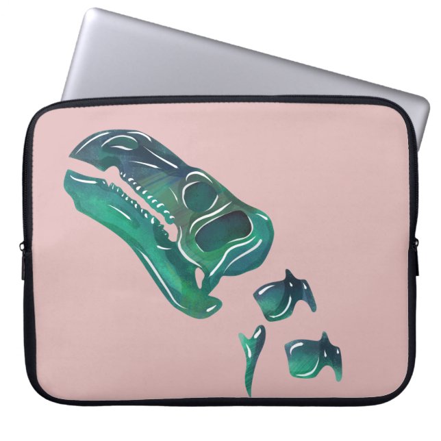 Opal Iguanodon Dinosaur Laptop Sleeve (Voorkant)