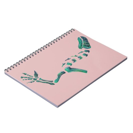 Opal Iguanodon Dinosaur Notitieboek (Linkerzijde)