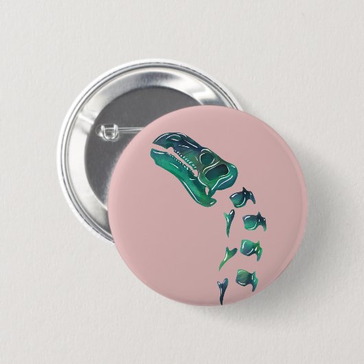 Opal Iguanodon Dinosaur Ronde Button 5,7 Cm (Voorkant /achterkant)