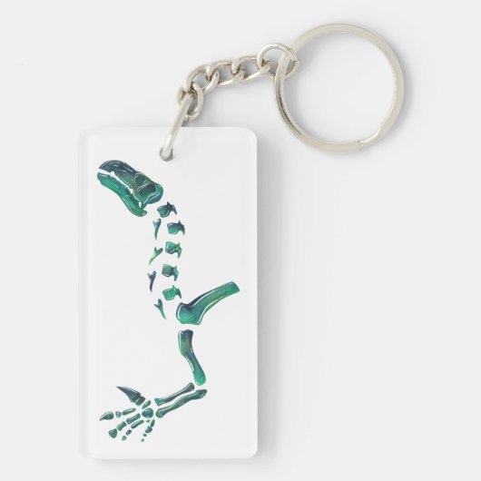 Opal Iguanodon Dinosaur Sleutelhanger (achterkant)