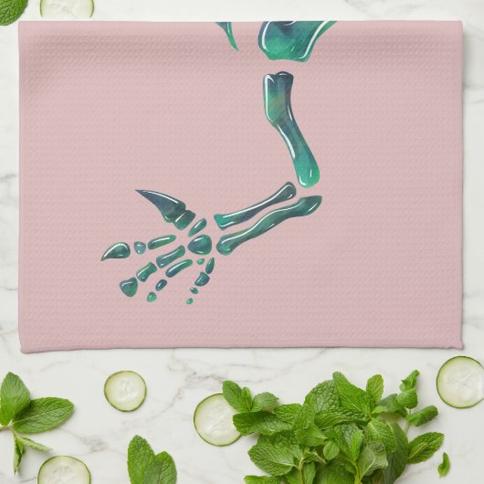 Opal Iguanodon Dinosaur Theedoek (Gevouwen)