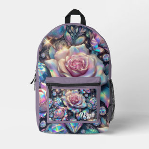 Opal Iridescente Roze Schoolrugzak Bedrukte Rugzak