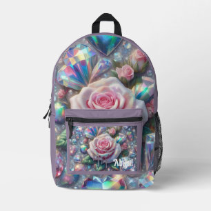 Opal Iridescente Roze Schoolrugzak Bedrukte Rugzak