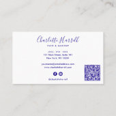 Opal iriserende QR Code Beauty Pro's Visitekaartje (Achterkant)