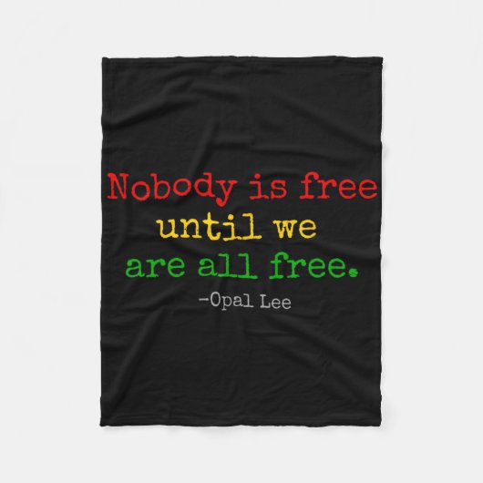 Opal Lee Juneteenth 1865 Black Independence Emanci Fleece Deken (Voorkant)