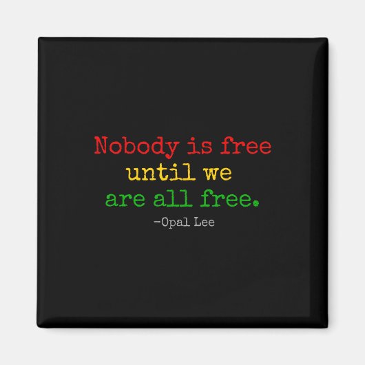Opal Lee Juneteenth 1865 Black Independence Emanci Magneet (Voorkant)