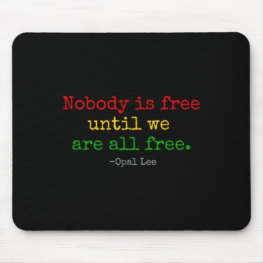 Opal Lee Juneteenth 1865 Black Independence Emanci Muismat (Voorkant)