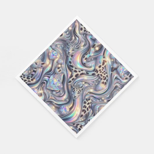 Opal Leopard Print Luxury Napkins Servet (Hoek)