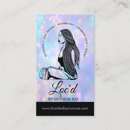 Opal Loctitian & Stylist Locs Beauty Salon Visitekaartje (Voorkant)