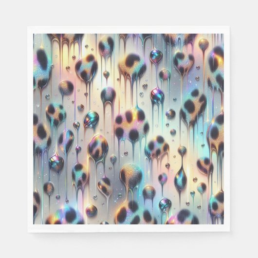 Opal Luipaardprint Luxe Servetten (Voorkant)