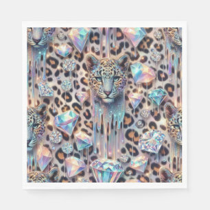 Opal Luipaardprint Luxe Servetten