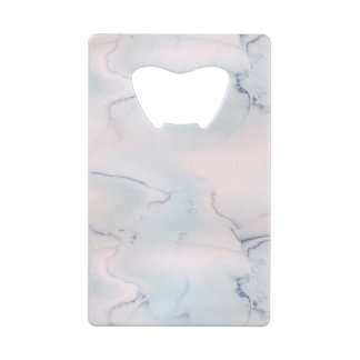 Opal Marble White Blue Stone Black Creditkaart Flessenopener