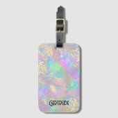 Opal mineraal foto bagagelabel (Voorkant (verticaal))
