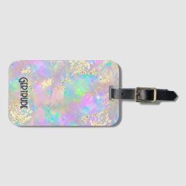 Opal mineraal foto bagagelabel