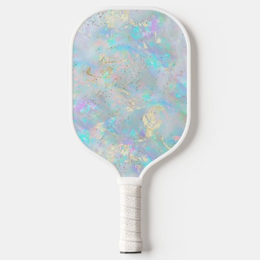 opal minerale faux glitter pickleball paddle (Voorkant)