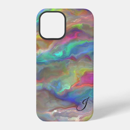 Opal Monogram iPhone Hoesje (Achterkant)